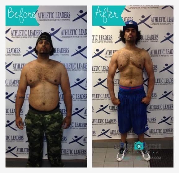 weight loss before and after result